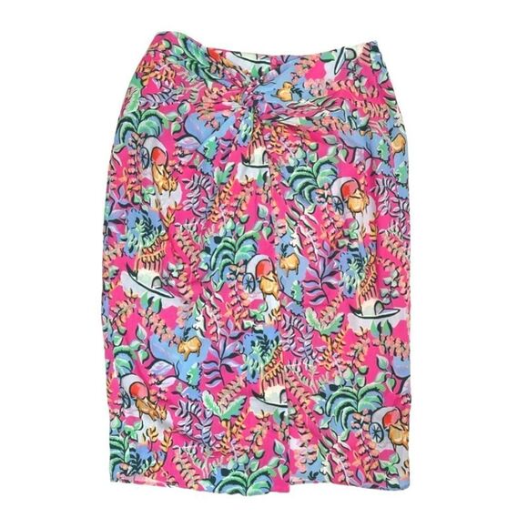 J. McLaughlin Blakely Floral Pencil Skirt in Rose Freshfield, Size 8 - Picture 3 of 15